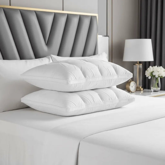 Texture enveloppe coton premium respirant oreiller hôtellerie IceRelief