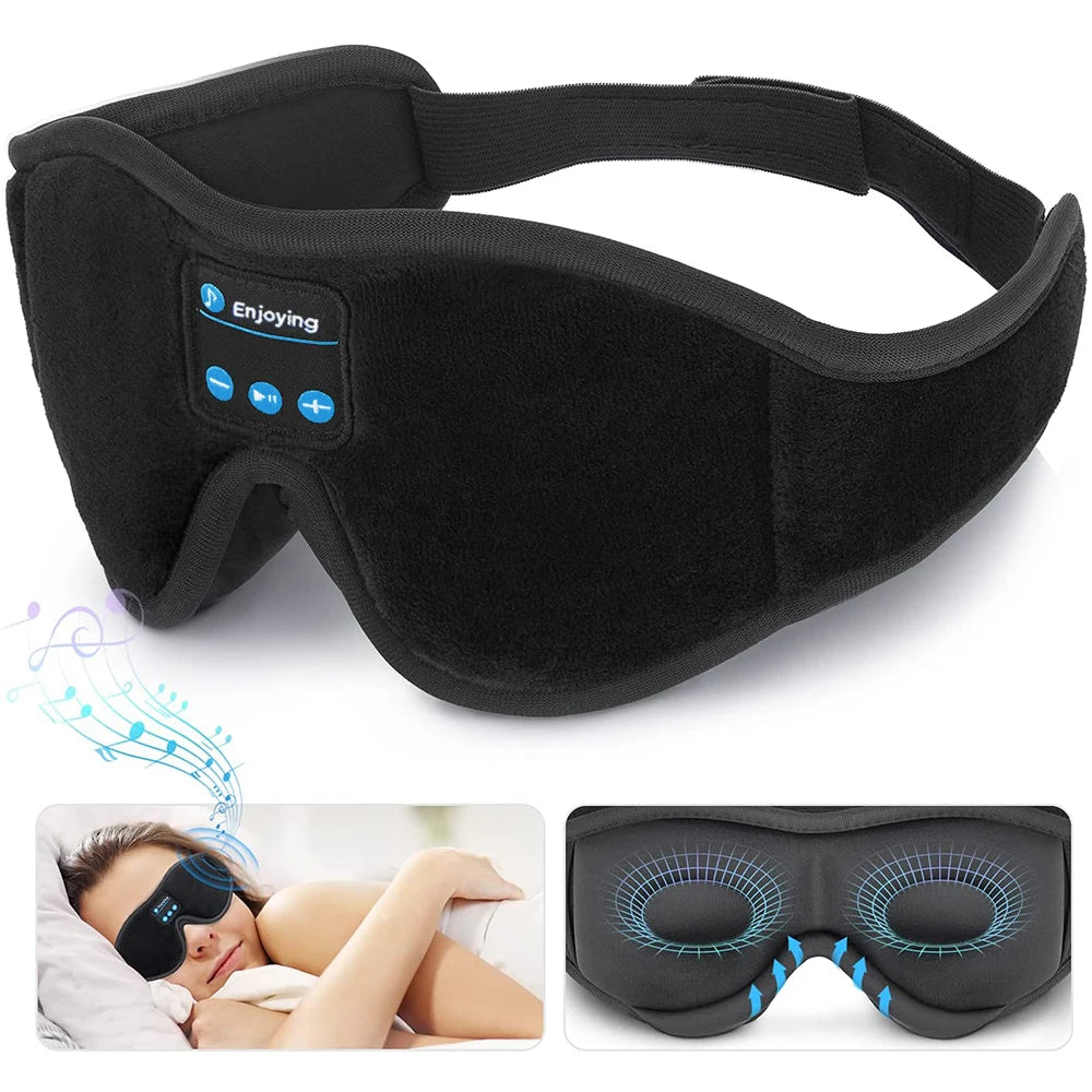 Masque Sommeil Bluetooth 3D - Musique Relaxante
