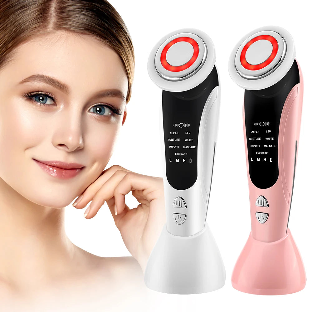 Masseur Facial 7-en-1 – Soins Visage, Yeux, LED EMS