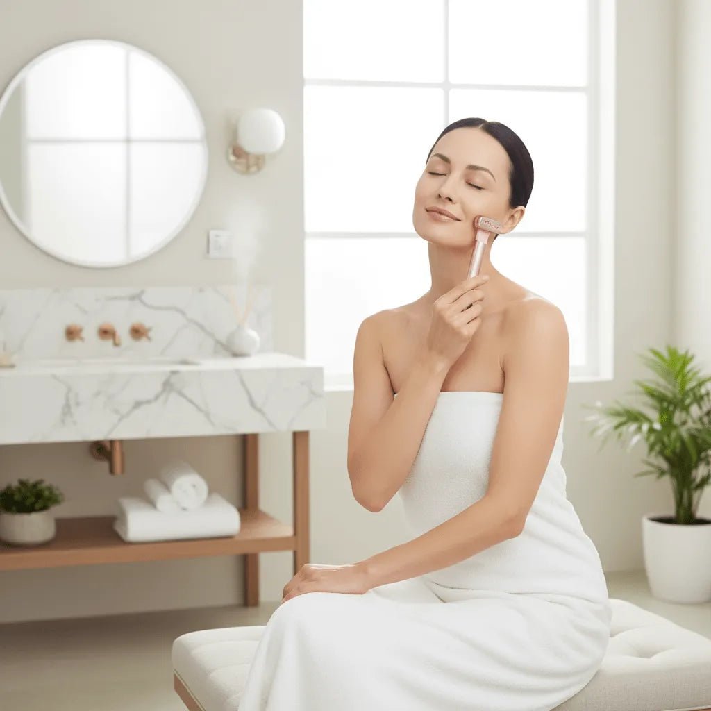 Appareil lifting visage EMS IceRelief pour sculpture mâchoire et fermeté peau