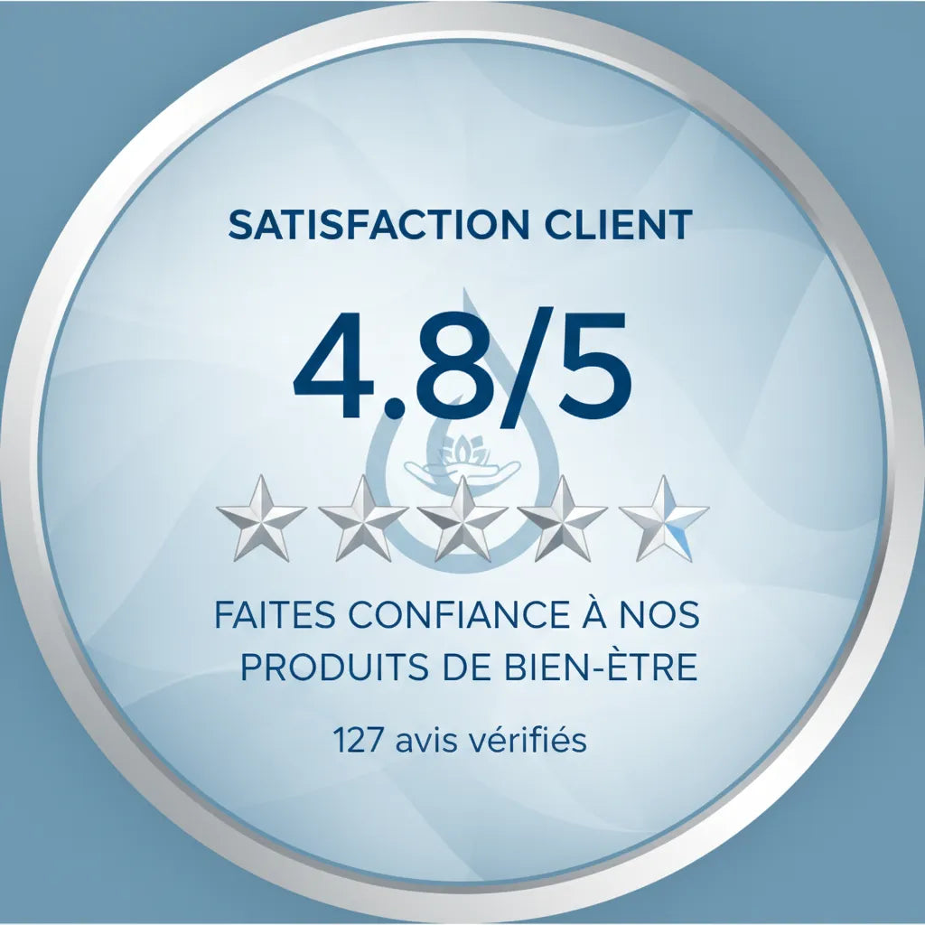 IceRelief satisfaction client 4.8/5 étoiles - 127 avis vérifiés produits bien-être
