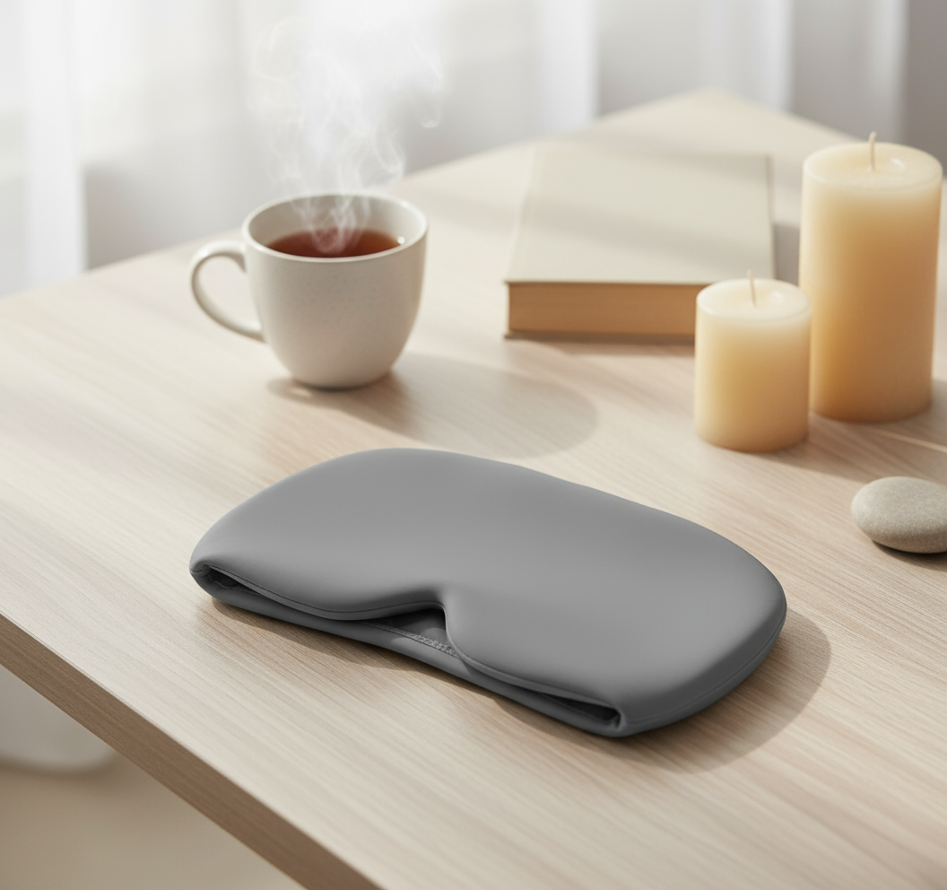 Bonnet anti-migraine gel froid gris - thérapie froide détente cocooning réutilisable
