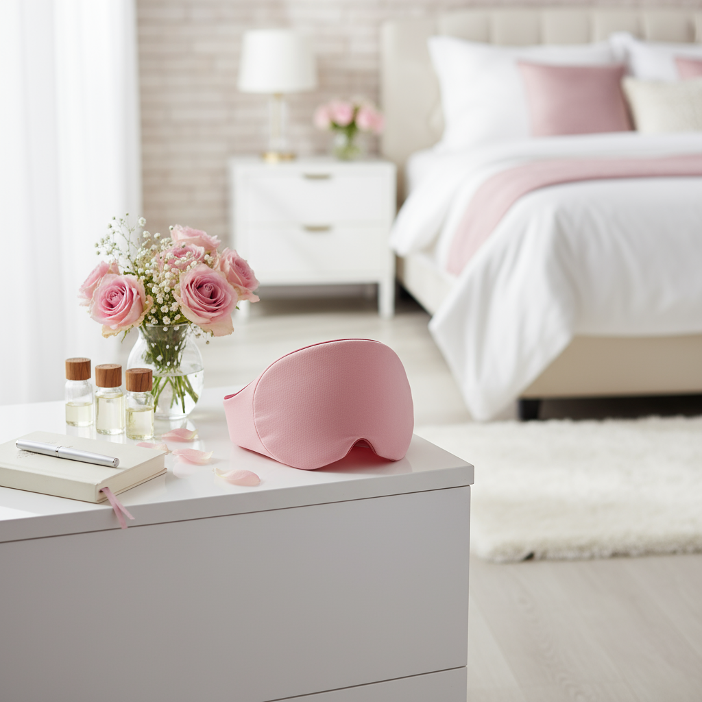 Bonnet anti-migraine gel froid rose icerelief64- thérapie froide bien-être féminin réutilisable
