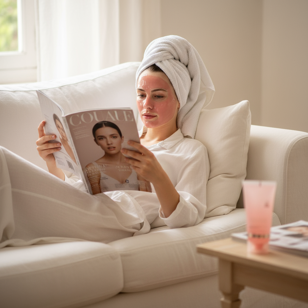 Masque visage collagène - moment détente beauté cocooning hydratation intense
