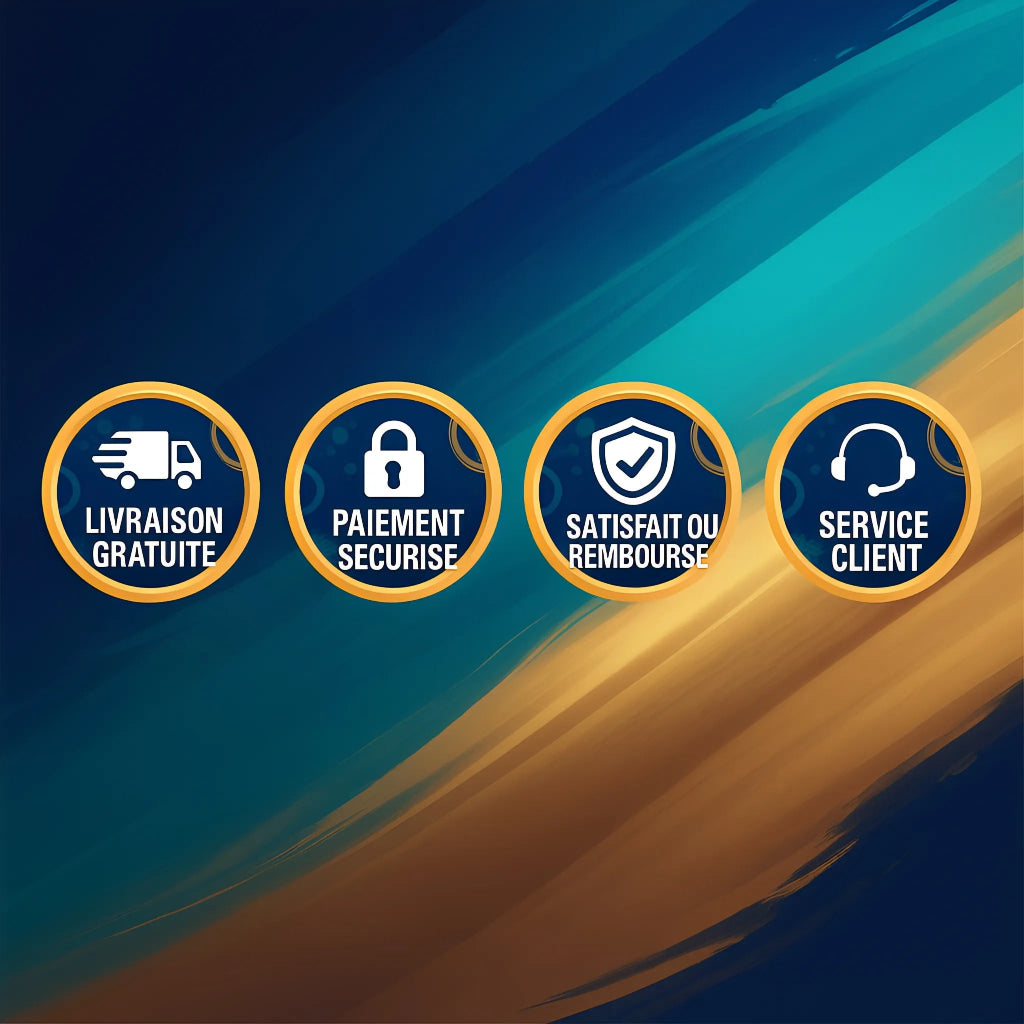 Garanties IceRelief - Livraison gratuite, paiement sécurisé, satisfait ou remboursé 14 jours