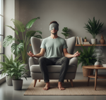 Bonnet anti-migraine gel froid gris - homme méditation relaxation soulagement migraine
