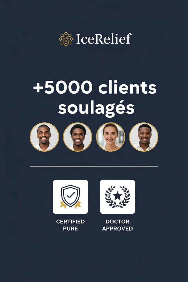 IceRelief +5000 clients soulagés - Certifié CE et approuvé par des médecins