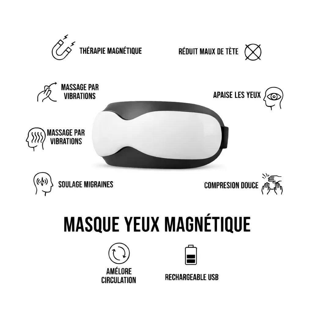 Masque acupression magnétique IceRelief - soulagement stress tensions faciales relaxation profonde