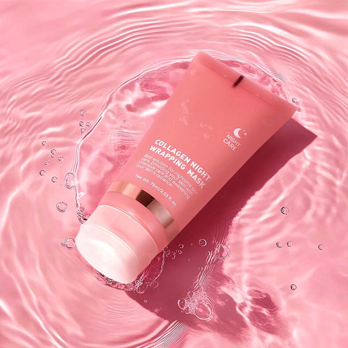 Tissu soyeux imbibé de sérum au collagène actif pour soin du visage