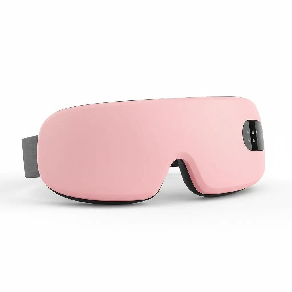 Masseur oculaire intelligent IceRelief rose - massage yeux Bluetooth compression air chaleur - anti-fatigue oculaire
