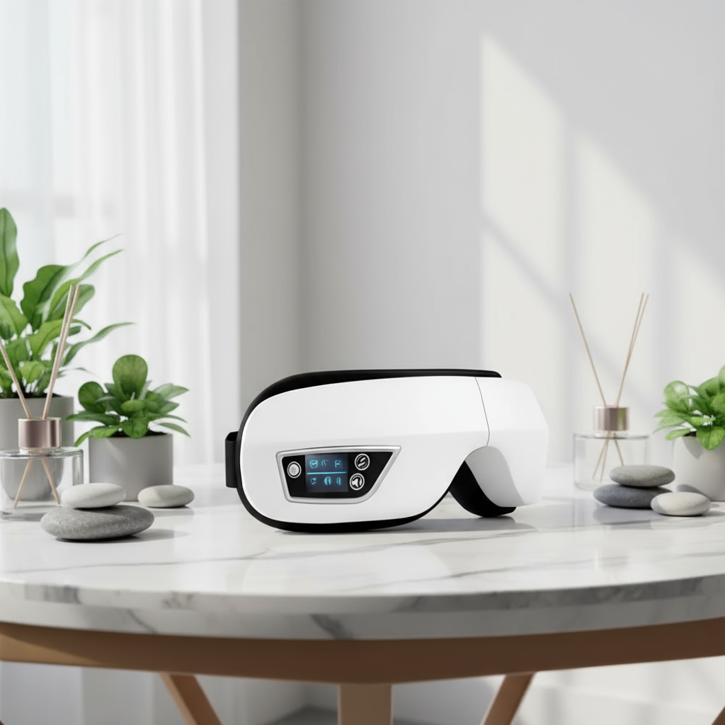 Masseur yeux 6D bluetooth écran digital icerelief64- massage intelligent vibrations chaleur rechargeable
