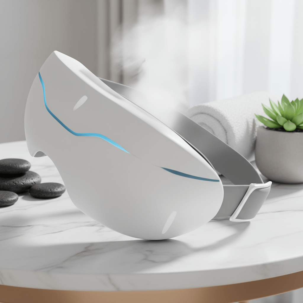 Masseur yeux vapeur acupression design moderne - relaxation et bien-être spa