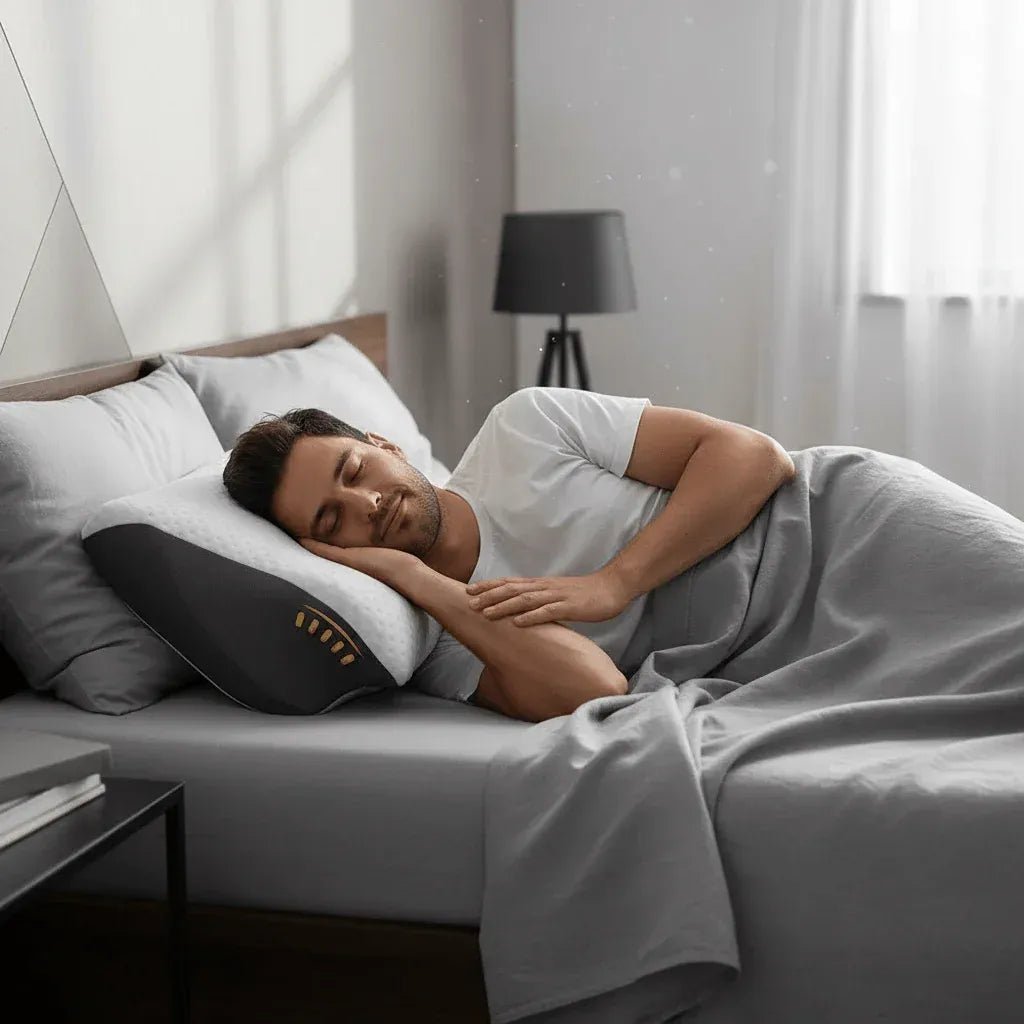 Dormeur sur le côté avec maintien des épaules oreiller 2-en-1 IceRelief