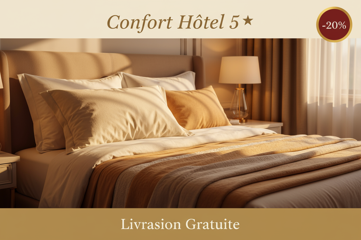 Oreiller Duvet d'Oie - Confort Hôtel 5 Étoiles