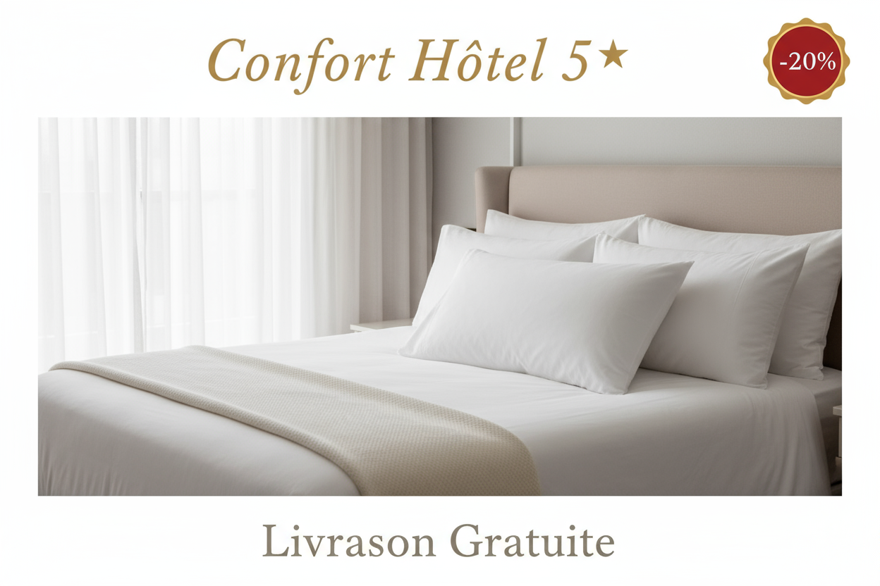 Oreiller Hôtel 5 Étoiles - Confort Luxe Premium