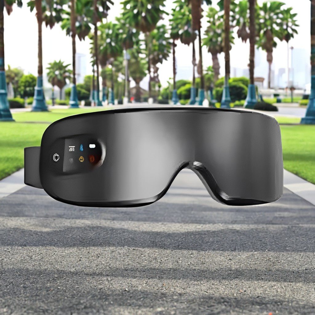 Appareil de massage intelligent pour les yeux – lunettes 4D Relief avec vibrations, chaleur et compression d’air relaxante