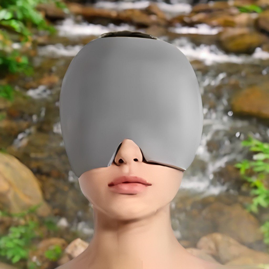 Bonnet Migraine IceRelief Gris – Vue principale du bonnet gel froid