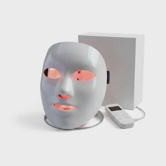 Masque LED visage anti-acné 150 LED lumière rouge bleue – soin peau imperfections, éclat et anti-rides