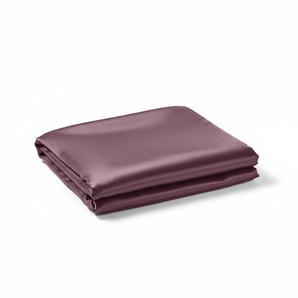 Taie d'oreiller soyeuse IceRelief violet 48x74cm - satin premium anti-frisottis cheveux et peau