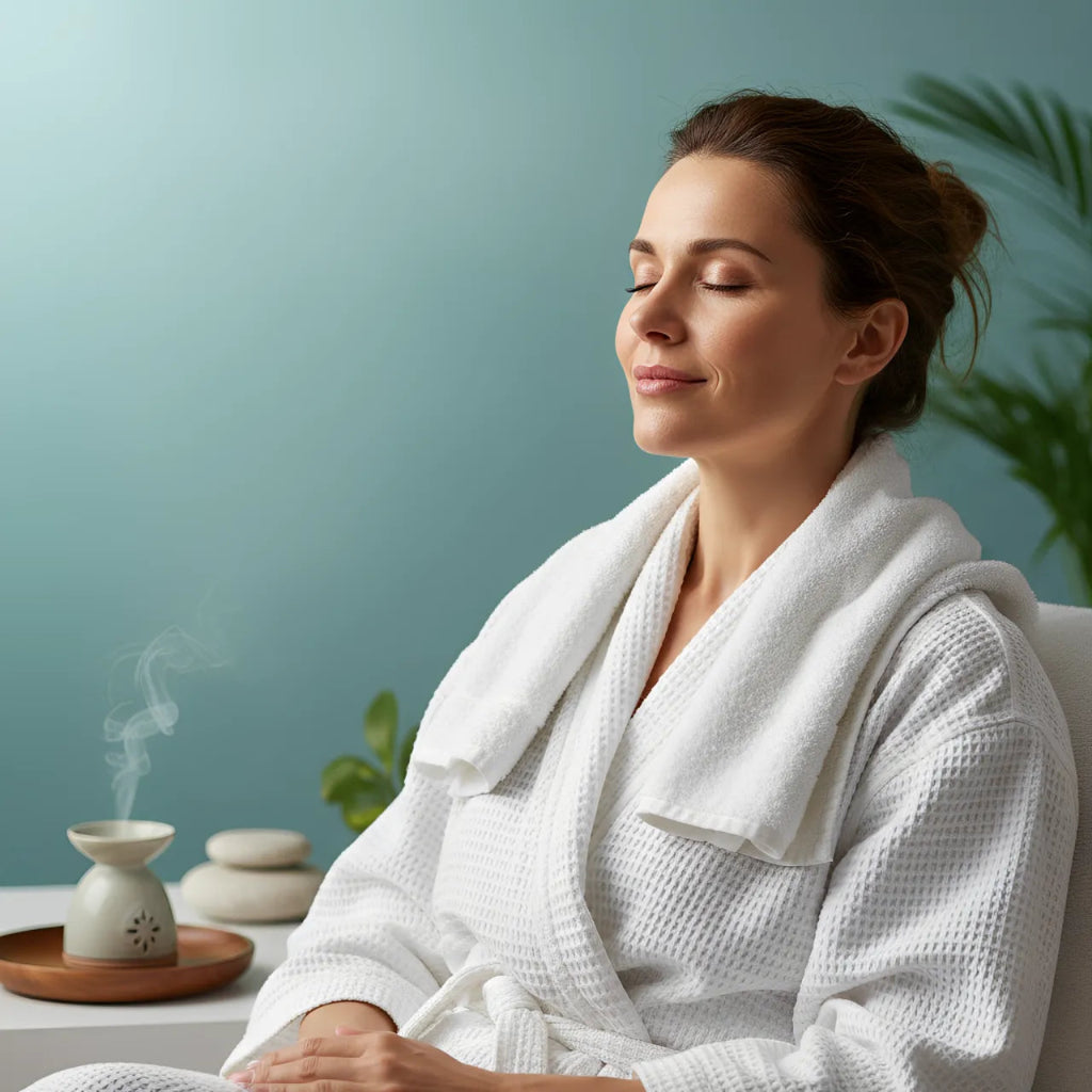Cliente satisfaite IceRelief - Témoignage bien-être relaxation quotidienne spa maison
